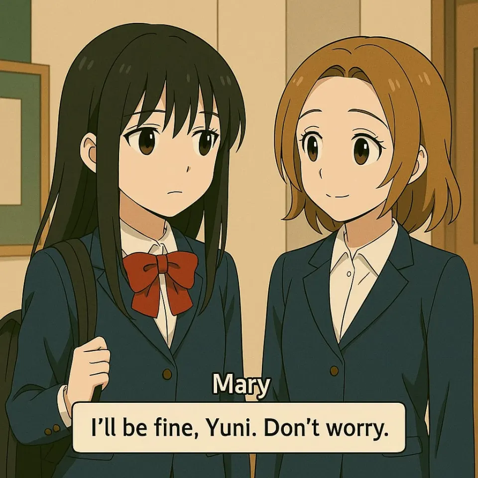 Mary tells Yuni she will be fine