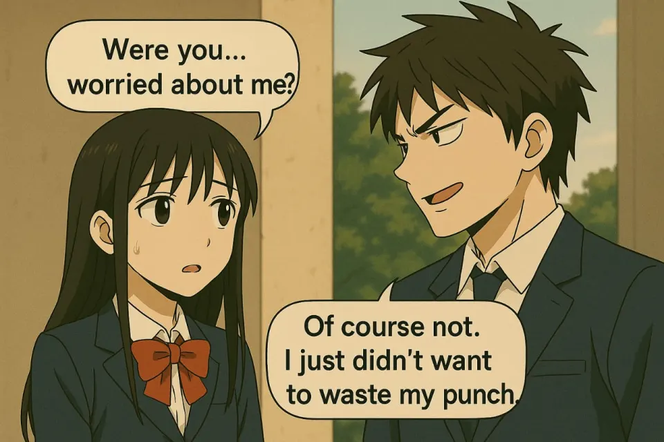 Mary asks if Kayo was worried about her; he says he didn't want to waste his punch