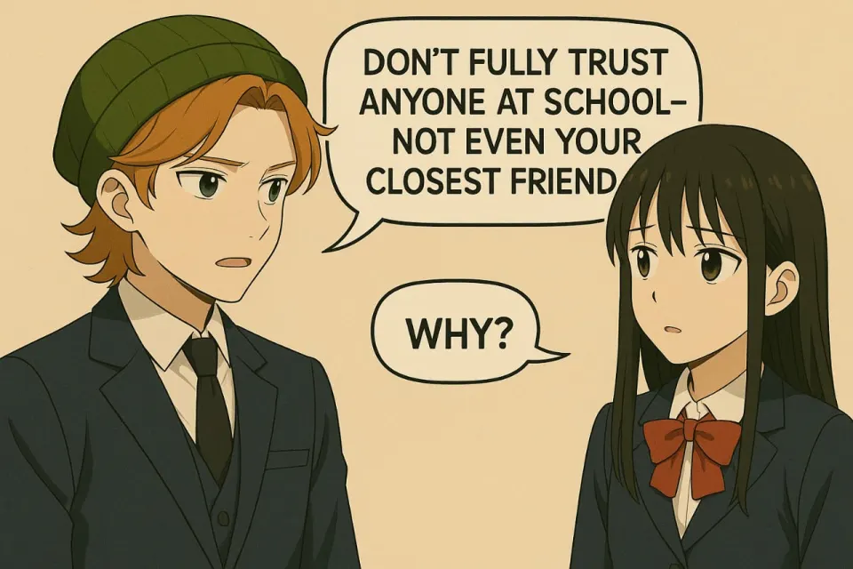 Sui warns Mary not to fully trust anyone at school